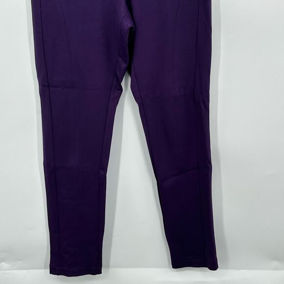 IMAN Global Chic Power Ponte Ankle Pant w/ Illusion Seaming Purple Womens Size 4 - Picture 5 of 11